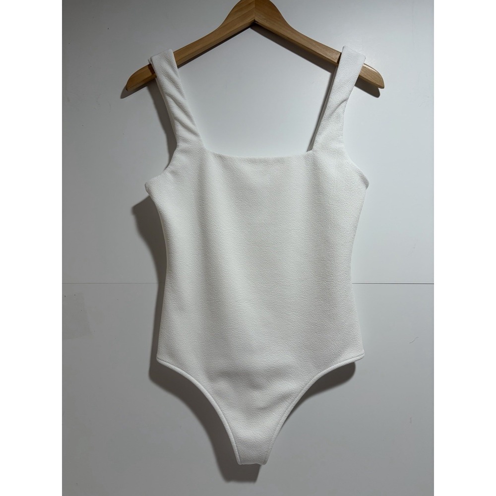 WOMEN'S - SHOW ME YOUR MUMU - SWIMSUIT ONE PIECE THONG IVORY - MEDIUM - NEW